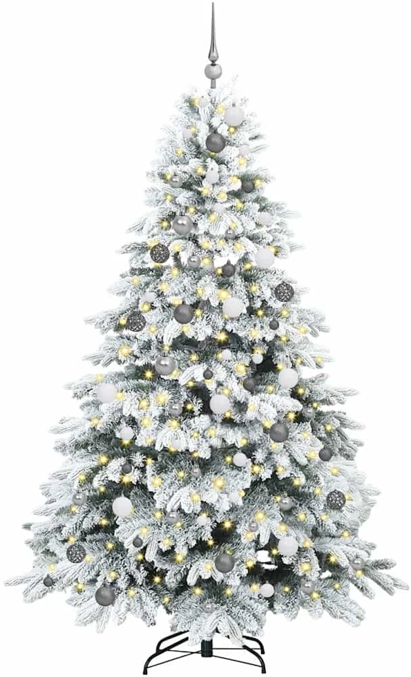 Dirbtinė Sulankstoma Kalėdų Eglutė 210 cm 300 LED Šilta balta