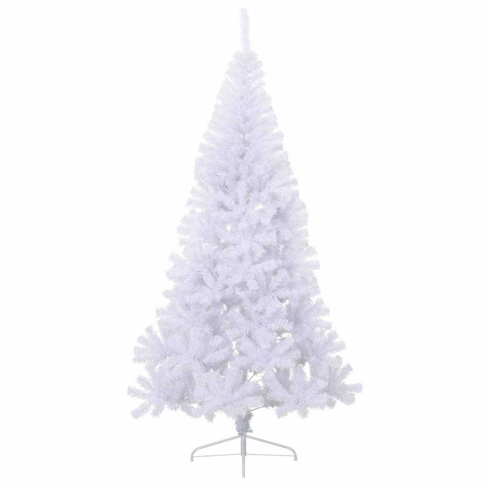 Dirbtinė Kalėdų eglutė su 300 LED Balta 210 cm PVC ir Plienas