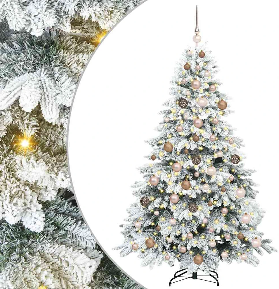 Dirbtinė Sulankstoma Kalėdų Eglutė 180 cm 300 LED Šilta balta