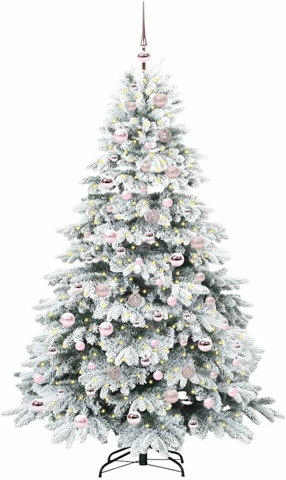 Dirbtinė Sulankstoma Kalėdų Eglutė 180 cm 300 LED Šilta balta