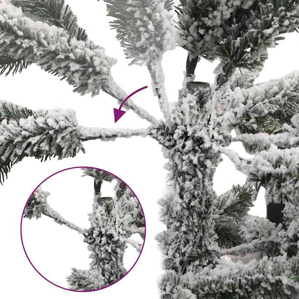 Dirbtinė Kalėdų eglutė su 300 LED Balta 180 cm PE ir PVC