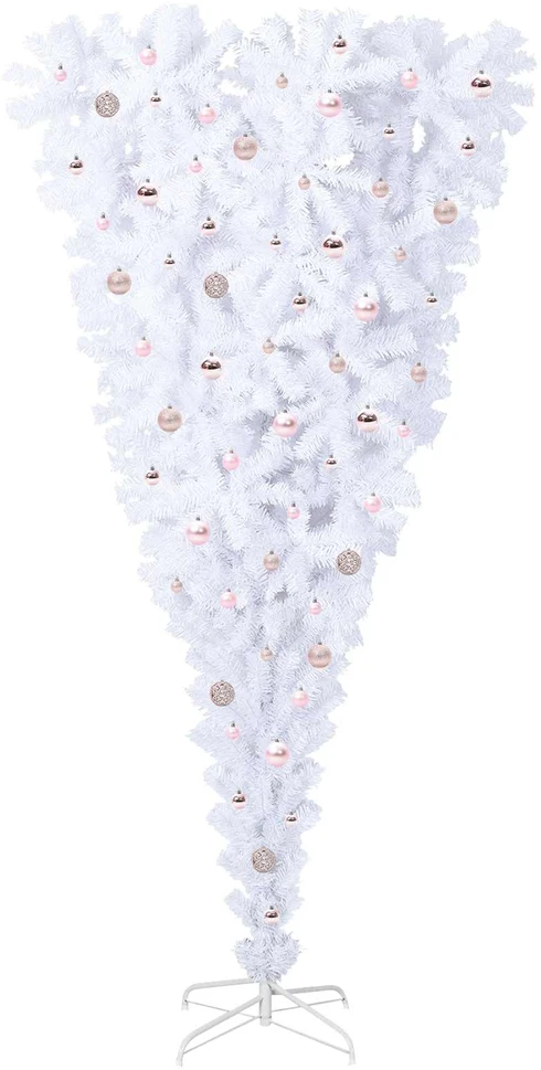 Dirbtinė Kalėdų eglutė su 300 LED Balta 240 cm PVC ir plienas