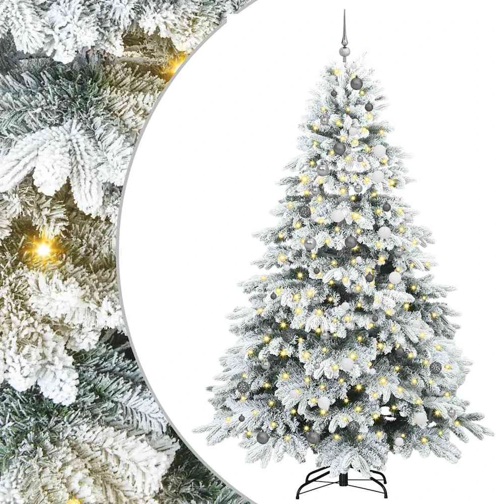 Dirbtinė Sulankstoma Kalėdų Eglutė 240 cm 300 LED Šilta balta