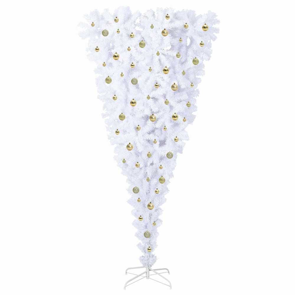 Dirbtinė Kalėdų eglutė su 300 LED Balta 240 cm PVC ir plienas