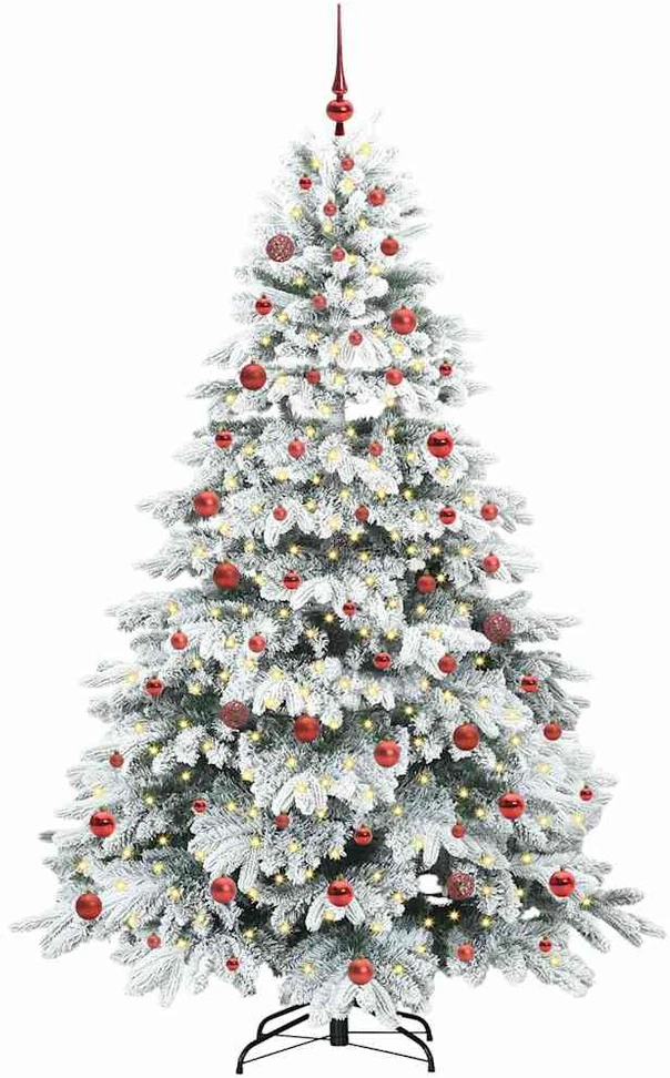 Dirbtinė Sulankstoma Kalėdų Eglutė 210 cm 300 LED Šilta balta