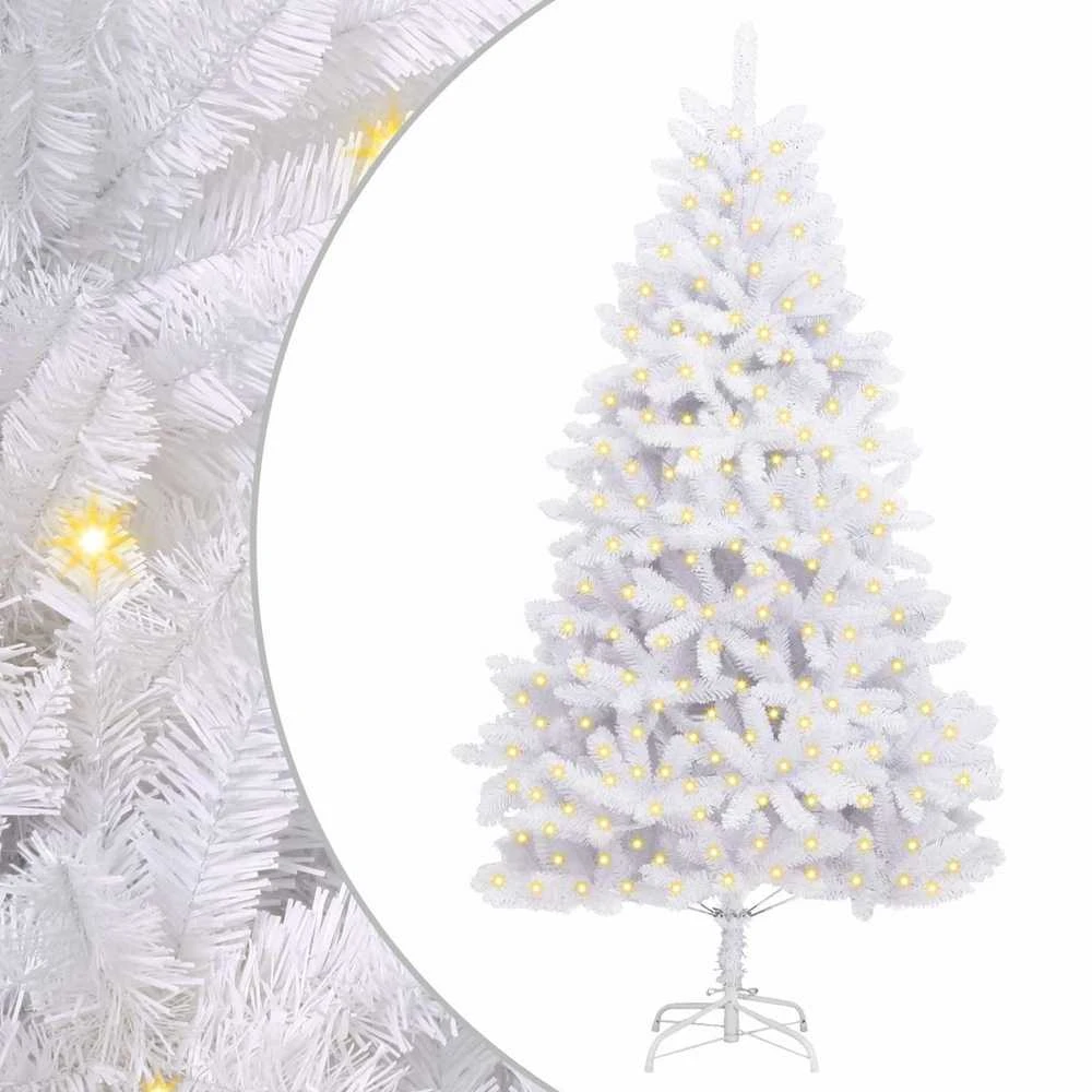 Dirbtinė Kalėdų eglutė 300 LED PVC ir Plienas Balta