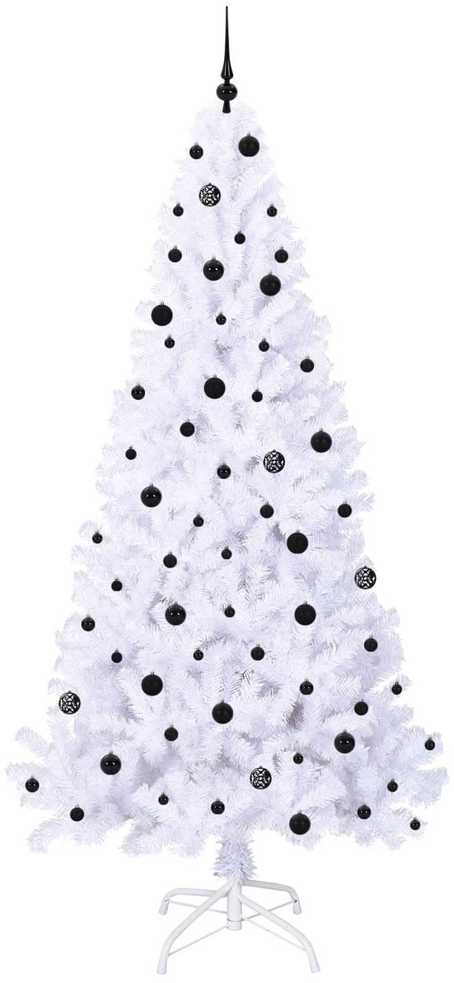 Dirbtinė Kalėdų eglutė su 300 LED Balta 240 cm PVC ir Plienas