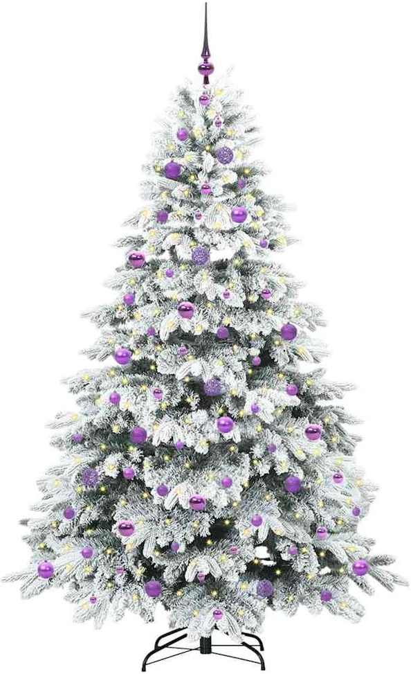 Dirbtinė Sulankstoma Kalėdų Eglutė 210 cm 300 LED Šilta balta