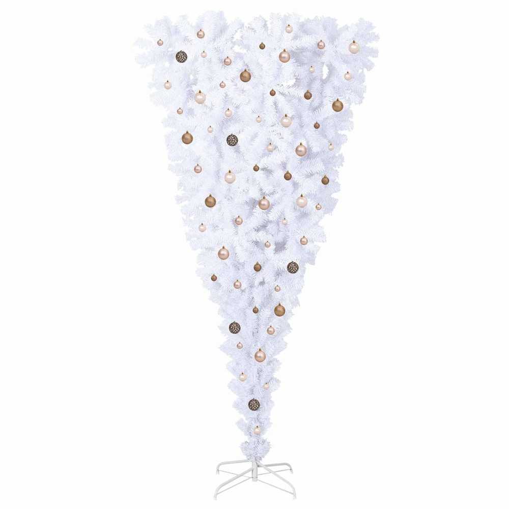 Dirbtinė Kalėdų eglutė su 300 LED Balta 240 cm PVC ir plienas