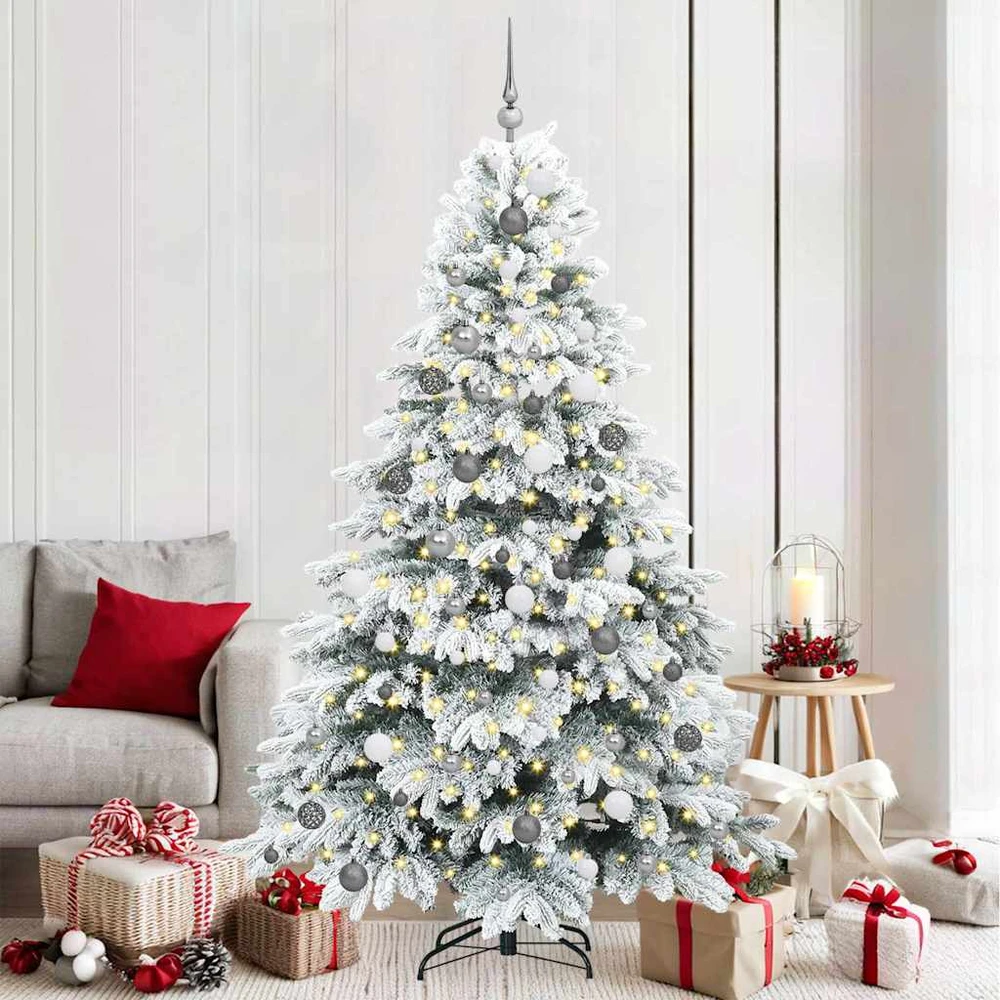 Dirbtinė Sulankstoma Kalėdų Eglutė 210 cm 300 LED Šilta balta