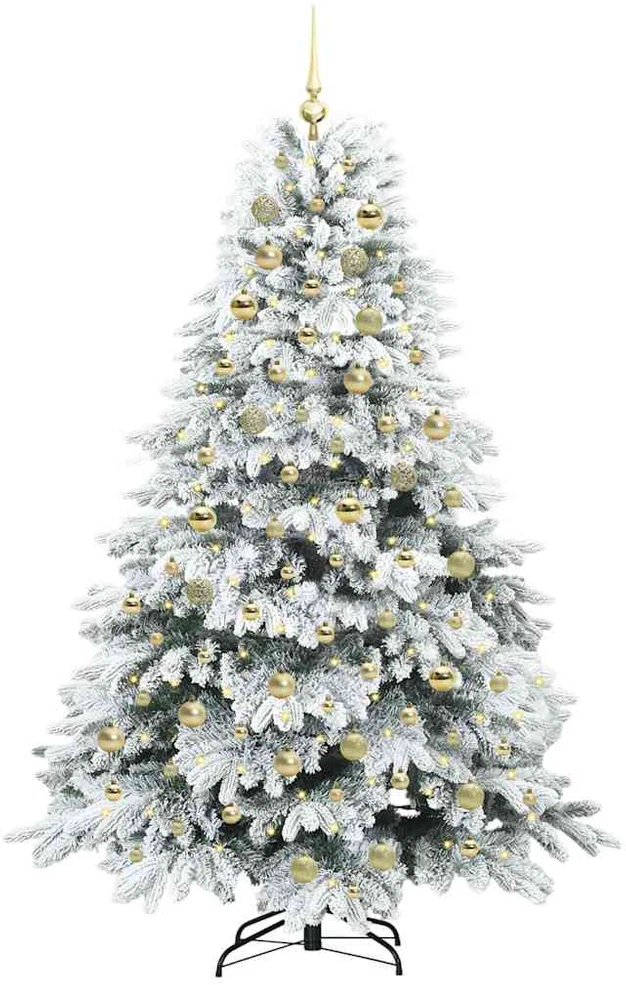 Dirbtinė Sulankstoma Kalėdų Eglutė 180 cm 300 LED Šilta balta