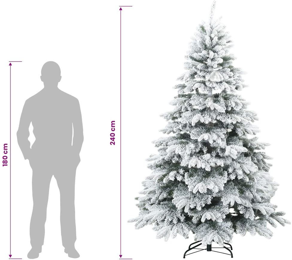 Dirbtinė Sulankstoma Kalėdų Eglutė 240 cm 300 LED Šilta balta