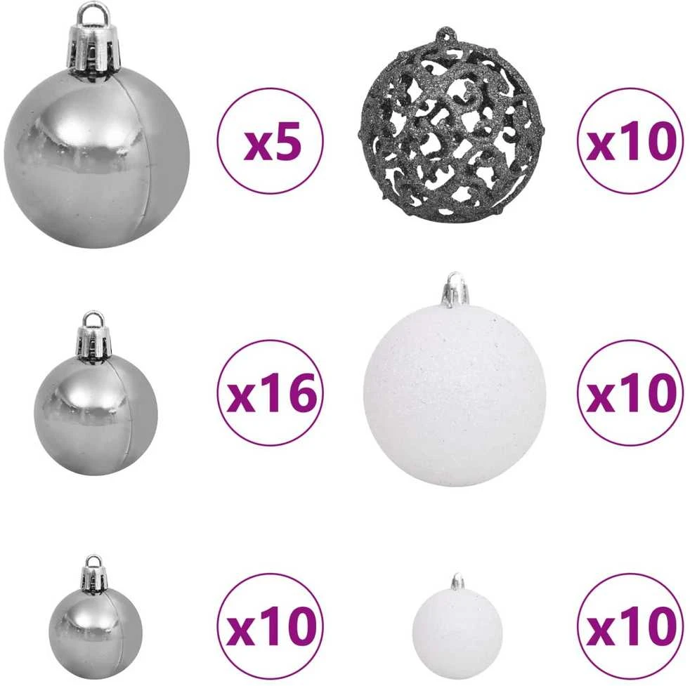 Dirbtinė Kalėdų eglutė Balta 240 cm PVC ir Plienas