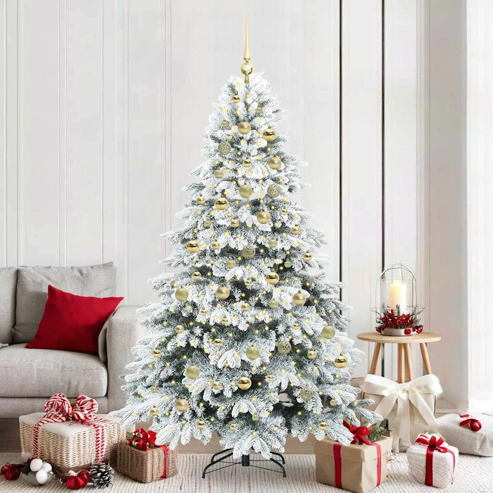 Dirbtinė Sulankstoma Kalėdų Eglutė 210 cm 300 LED Šilta balta