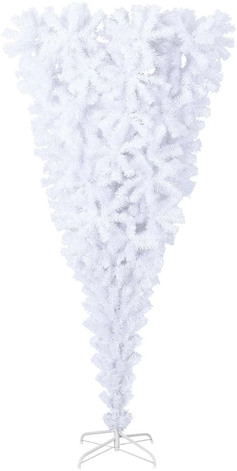 Dirbtinė Kalėdų eglutė su 300 LED Balta 240 cm PVC ir plienas