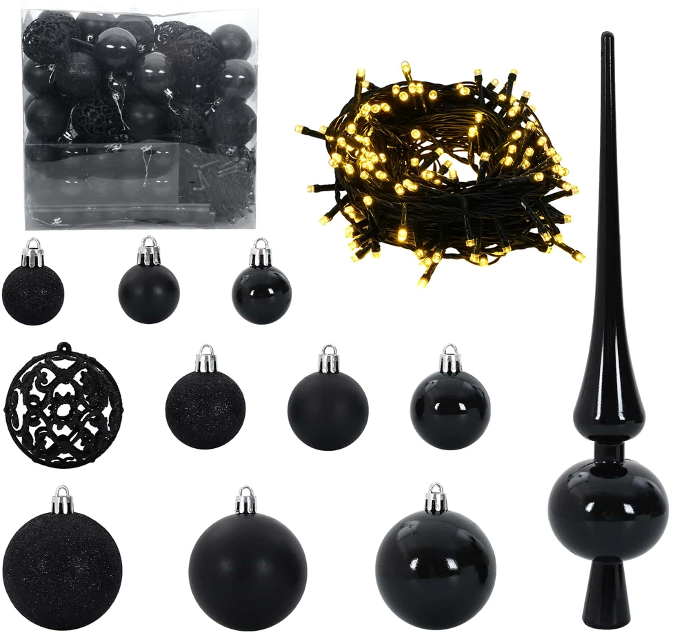 Dirbtinė Kalėdų eglutė su 300 LED Balta 210 cm PVC ir Plienas