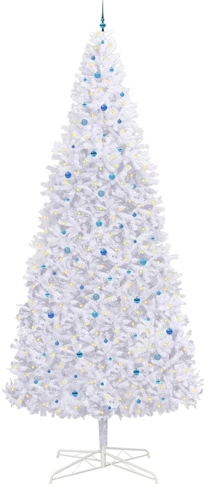Dirbtinė Kalėdų eglutė su 300 LED Balta 400 cm PVC ir Plienas
