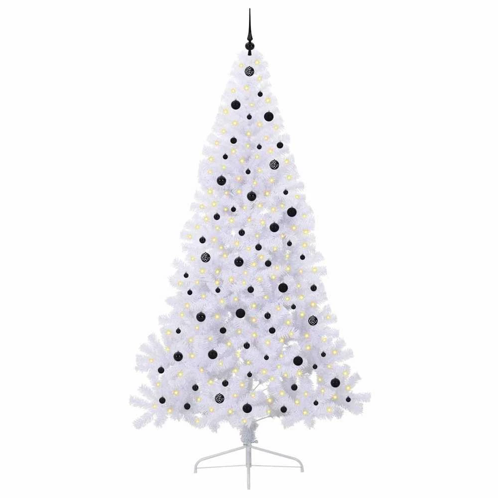 Dirbtinė Kalėdų eglutė Balta 240 cm PVC ir Plienas