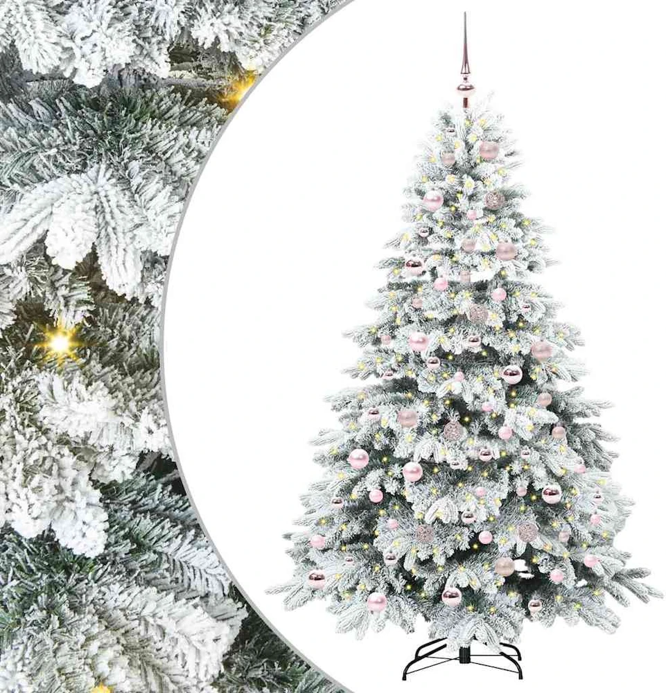 Dirbtinė Sulankstoma Kalėdų Eglutė 180 cm 300 LED Šilta balta