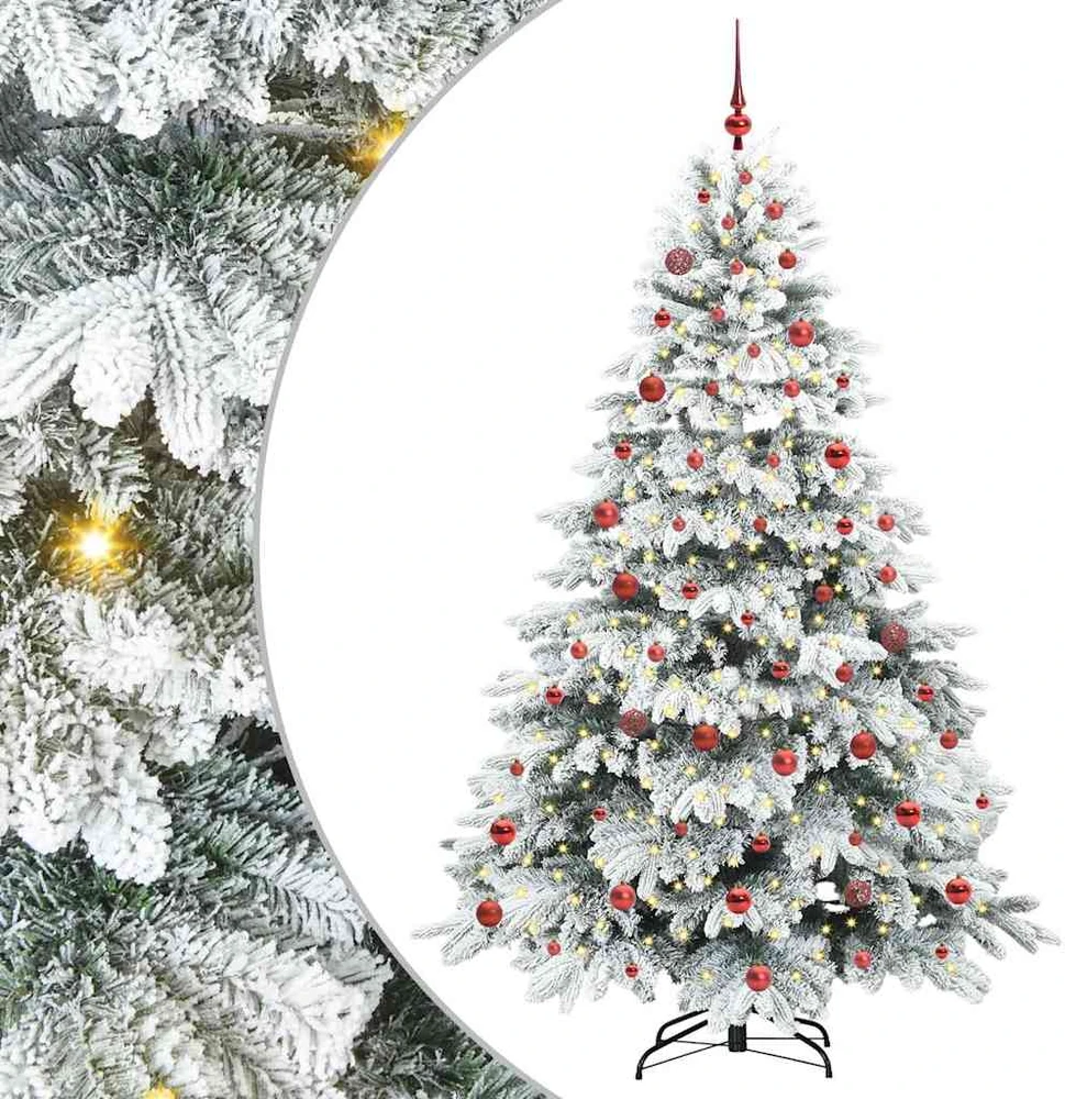 Dirbtinė Sulankstoma Kalėdų Eglutė 210 cm 300 LED Šilta balta
