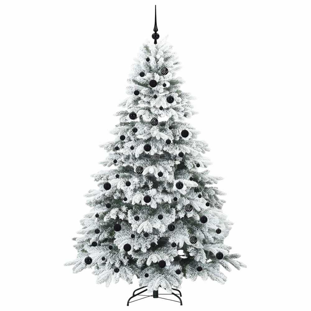 Dirbtinė Kalėdų eglutė su 300 LED Balta 210 cm PE ir PVC