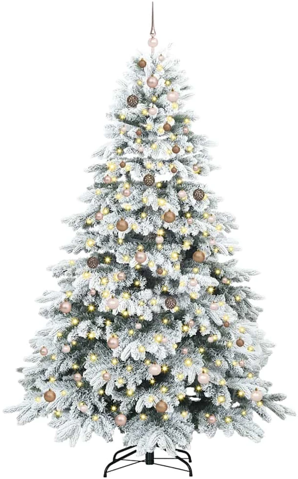Dirbtinė Sulankstoma Kalėdų Eglutė 240 cm 300 LED Šilta balta