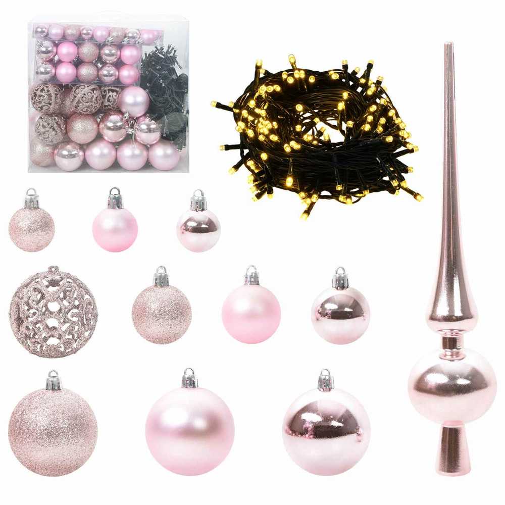 Dirbtinė Kalėdų eglutė su 300 LED Balta 210 cm PVC ir Plienas