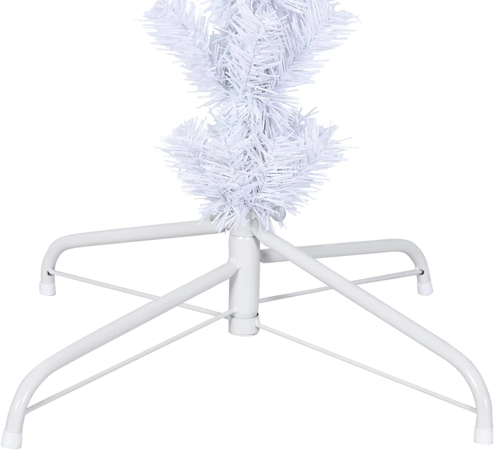 Dirbtinė Kalėdų eglutė su 300 LED Balta 240 cm PVC ir plienas