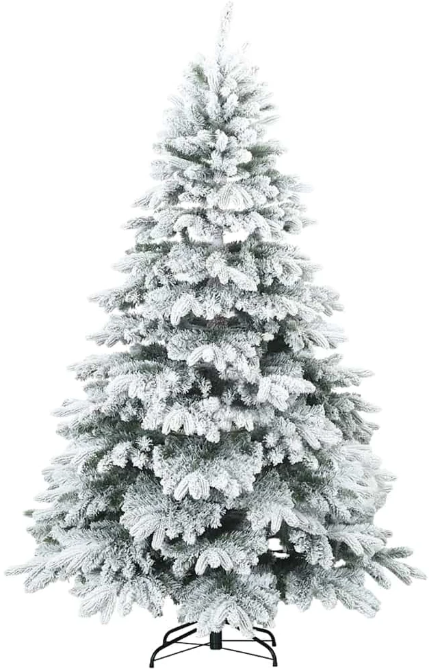 Dirbtinė Kalėdų eglutė su 300 LED Balta 180 cm PE ir PVC