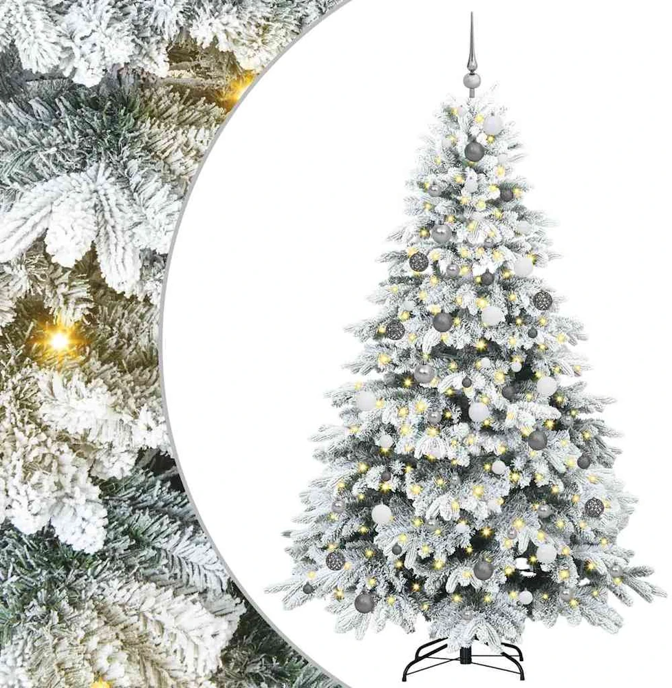Dirbtinė Sulankstoma Kalėdų Eglutė 210 cm 300 LED Šilta balta