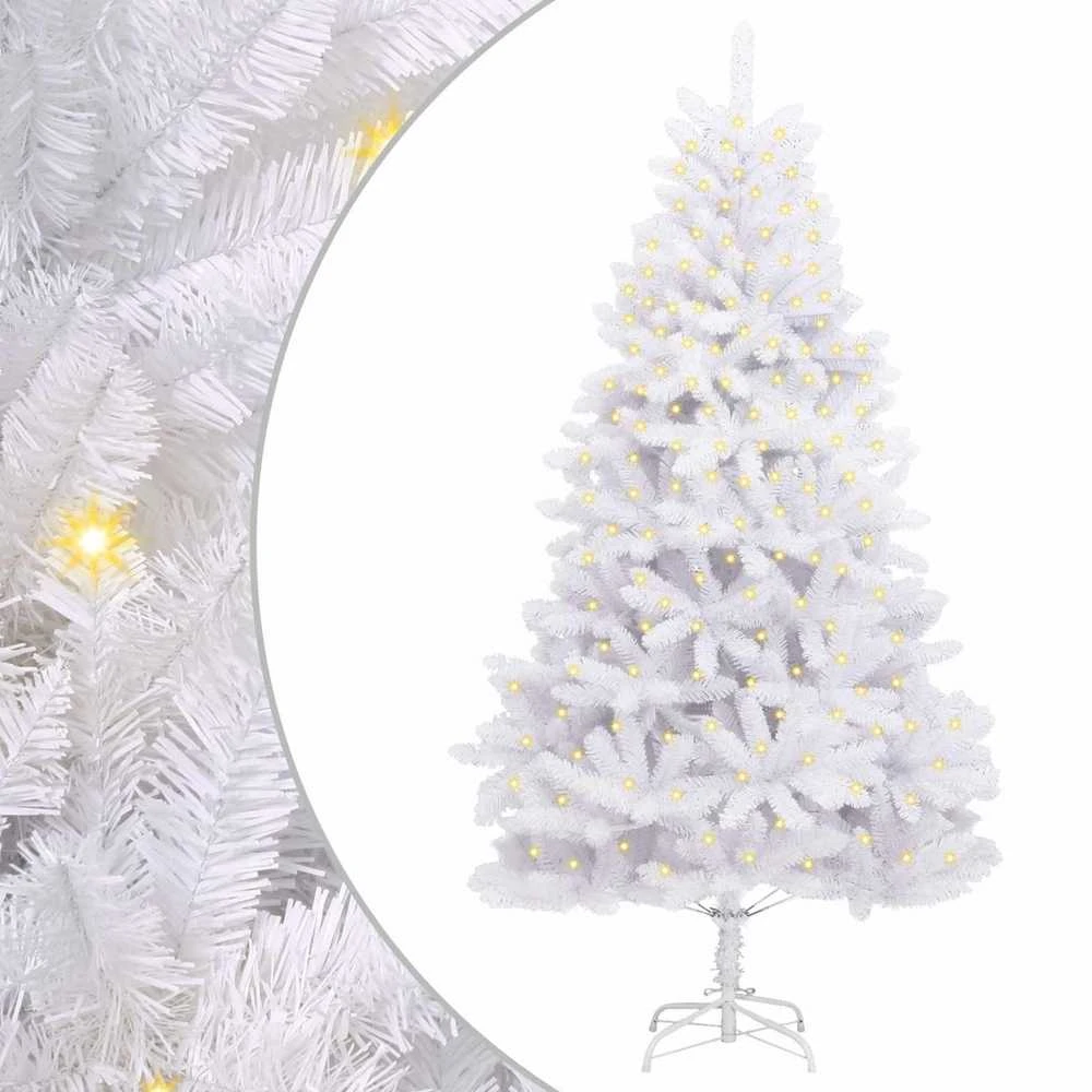 Dirbtinė Kalėdų eglutė 300 LED PVC ir Plienas Balta