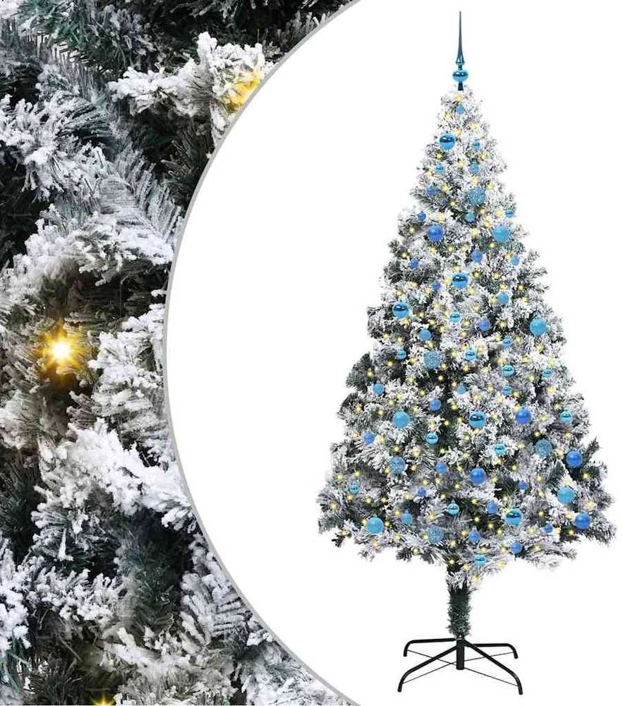 Dirbtinė Kalėdų eglutė Balta 240 cm PVC ir Plienas ir Plastikas
