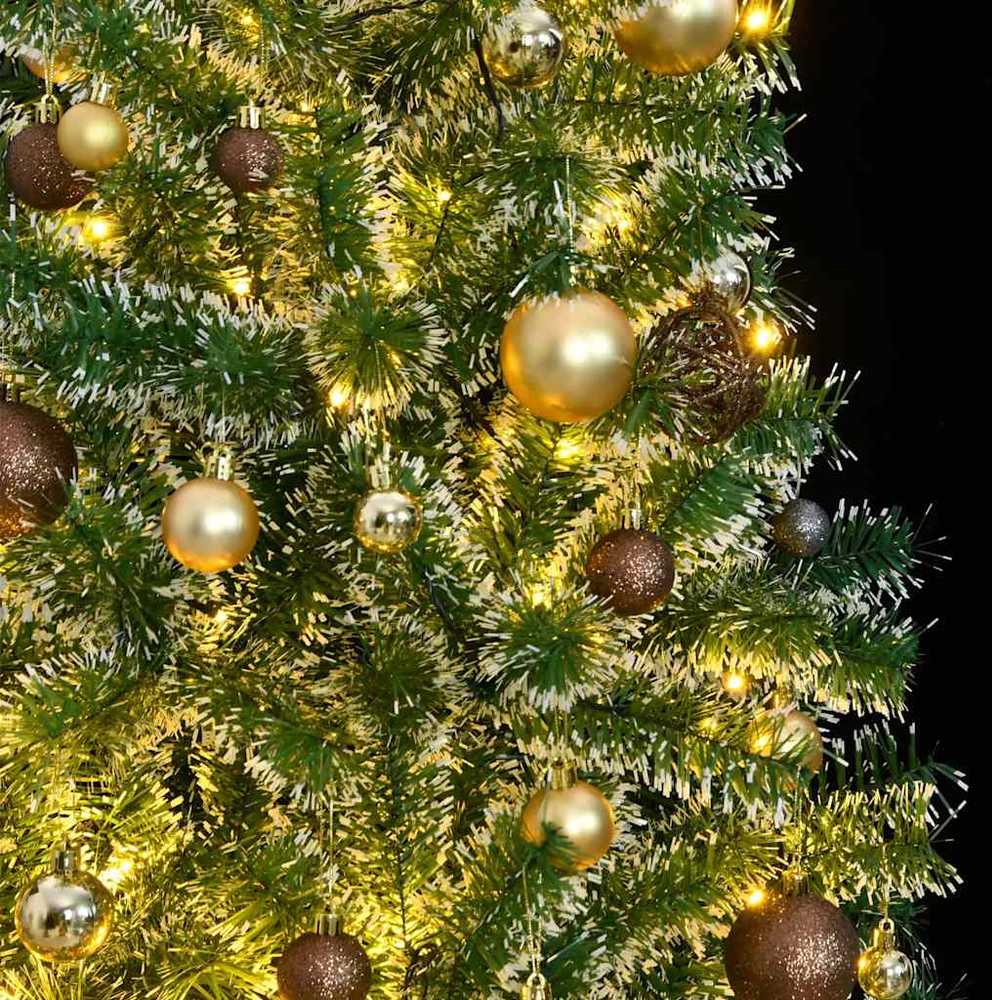 Dirbtinė Kalėdų eglutė su 300 LED/žaisliukais ir sniegu, 210cm