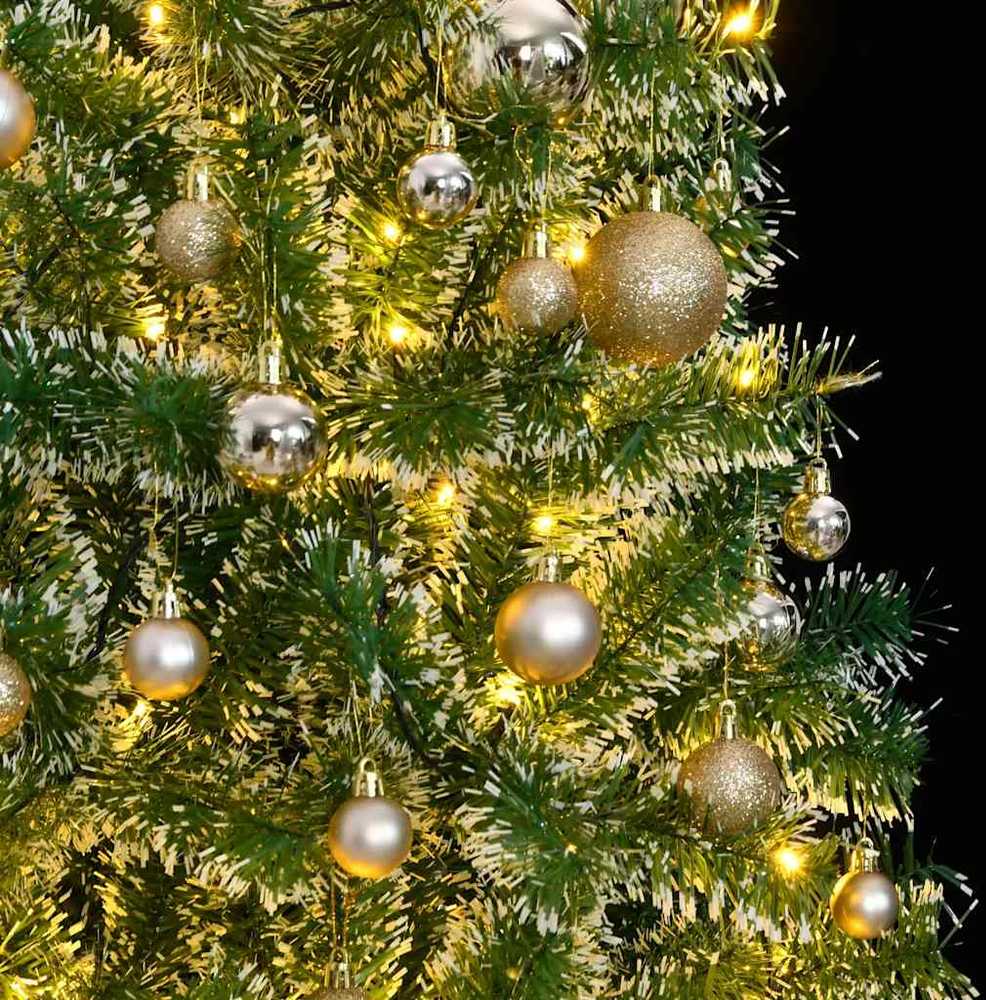 Dirbtinė Kalėdų eglutė su 300 LED/žaisliukais ir sniegu, 210cm