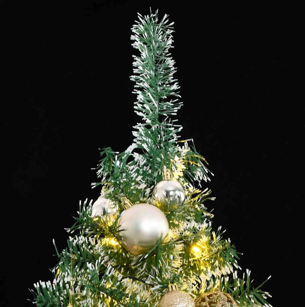 Dirbtinė Kalėdų eglutė su 300 LED/žaisliukais ir sniegu, 240cm