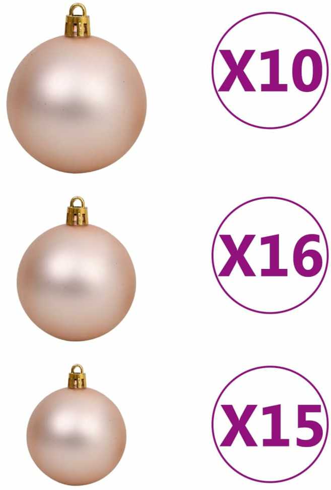 Dirbtinė Kalėdų eglutė su 300 LED/žaisliukais ir sniegu, 210cm