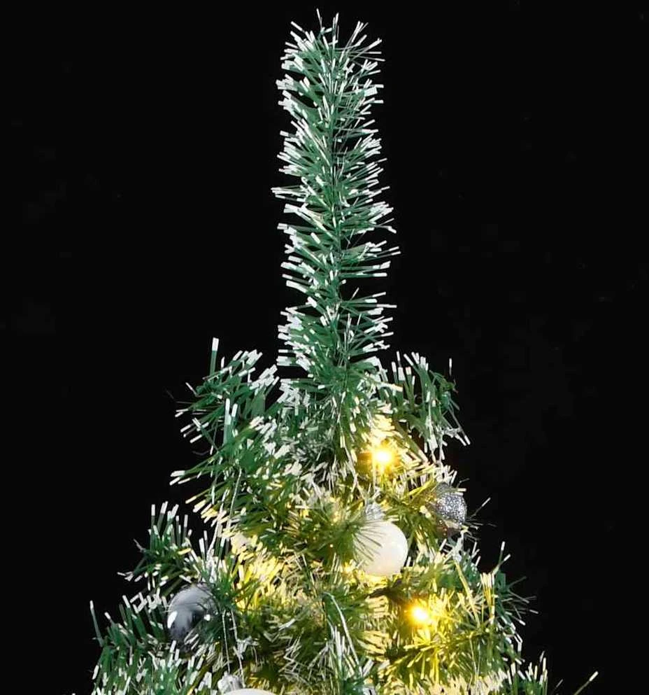 Dirbtinė Kalėdų eglutė su 300 LED/žaisliukais ir sniegu, 210cm