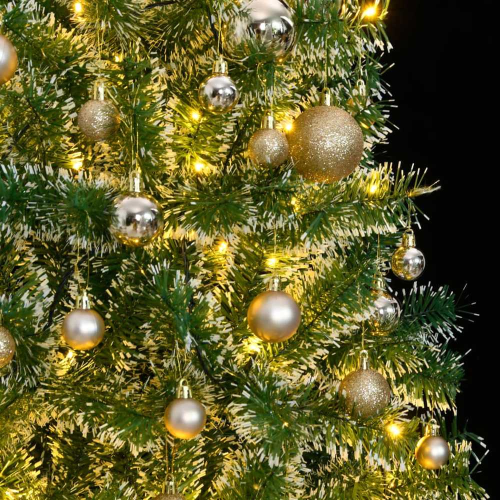Dirbtinė Kalėdų eglutė su 300 LED/žaisliukais ir sniegu, 210cm