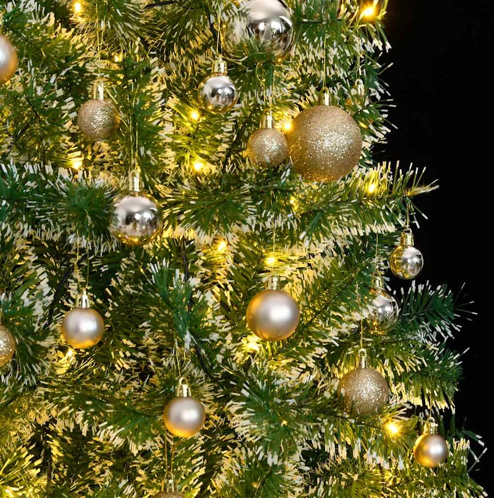 Dirbtinė Kalėdų eglutė su 300 LED/žaisliukais ir sniegu, 180cm