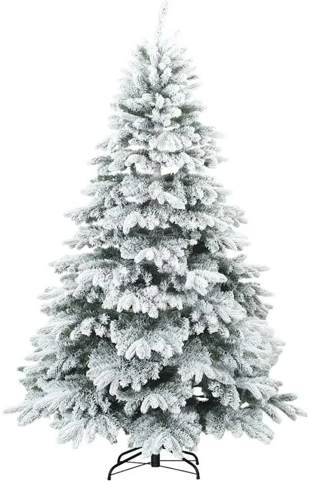 Dirbtinė Kalėdų eglutė su 300 LED Balta 180 cm PE ir PVC