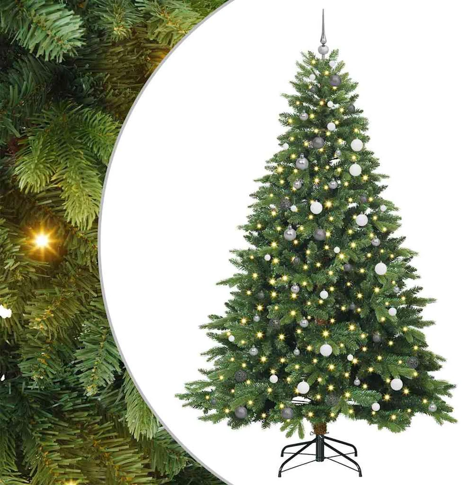 Dirbtinė Sulankstoma Kalėdų Eglutė 240 cm 300 LED Šilta balta