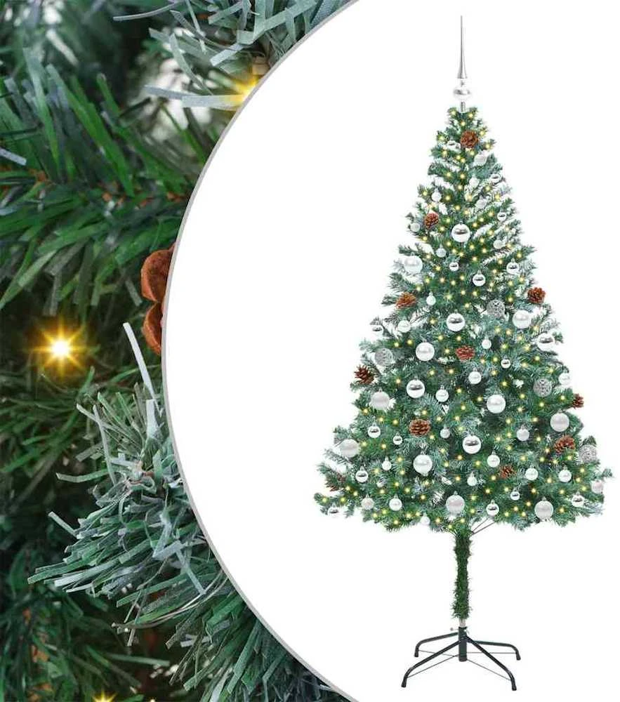Dirbtinė Kalėdų eglutė su 300 LED Žalia 180 cm PVC ir plienas