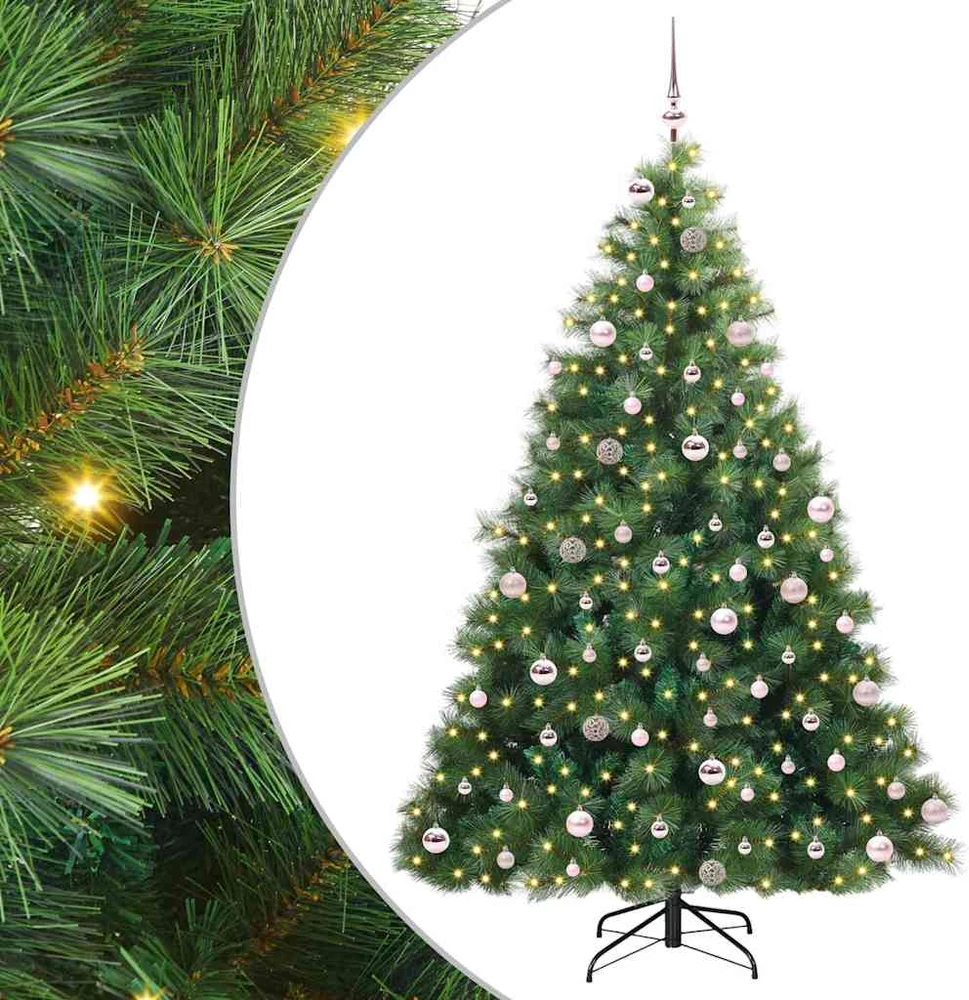 Dirbtinė Kalėdų eglutė su 300 LED Žalia 240 cm PE ir PVC