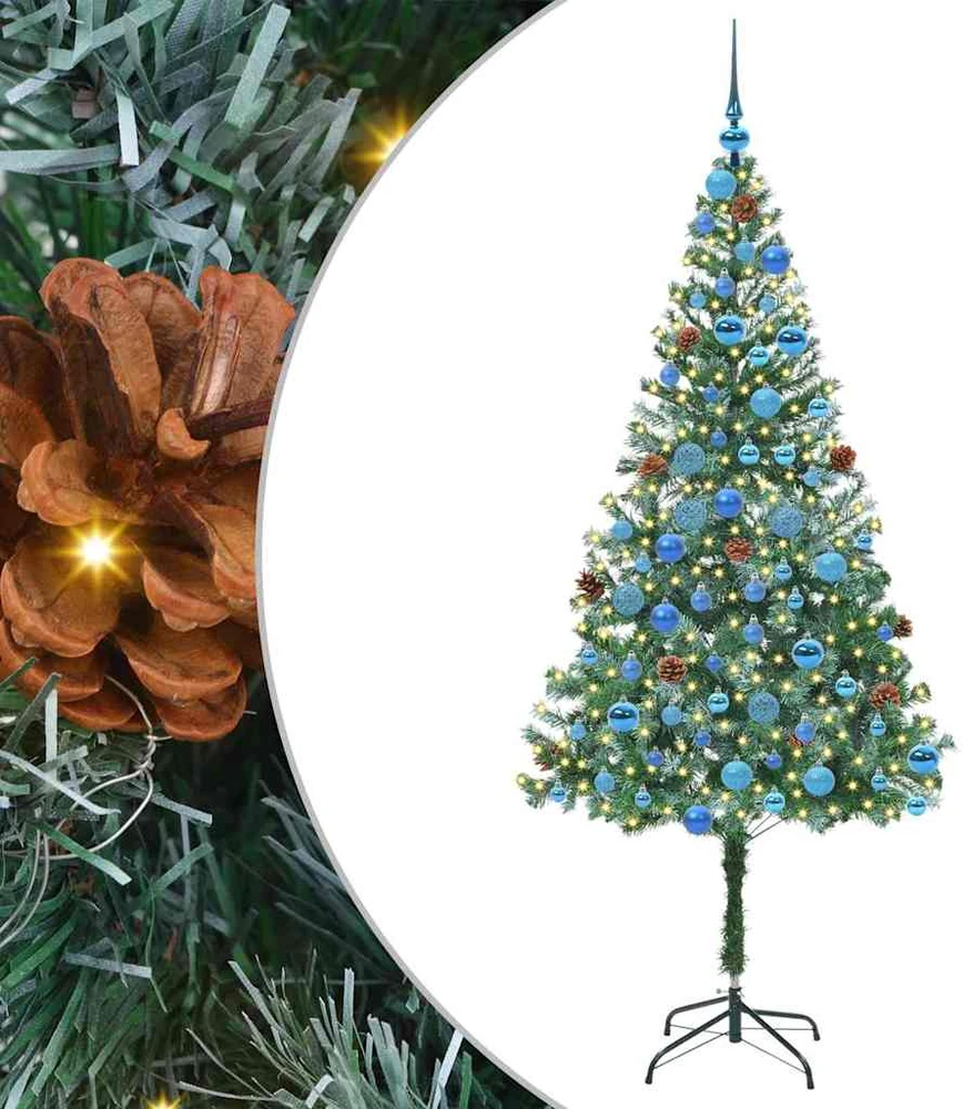 Dirbtinė Kalėdų eglutė su 300 LED Žalia 180 cm PVC ir plienas