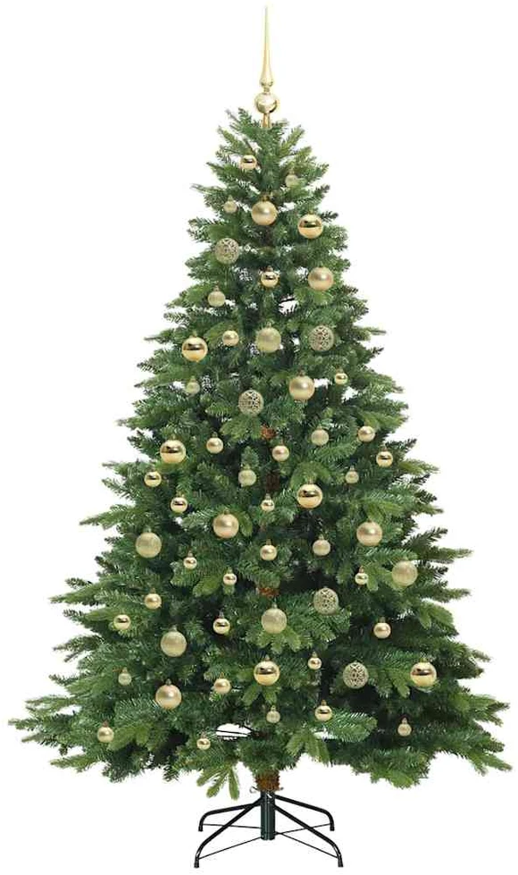 Dirbtinė Kalėdų eglutė su 300 LED Žalia 210 cm PE ir PVC