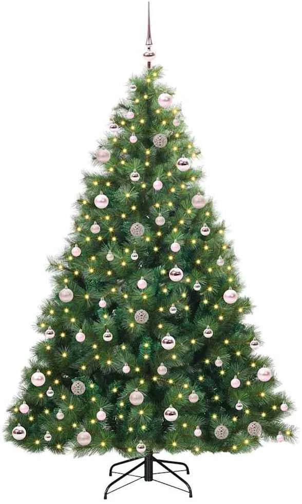 Dirbtinė Kalėdų eglutė su 300 LED Žalia 210 cm PE ir PVC