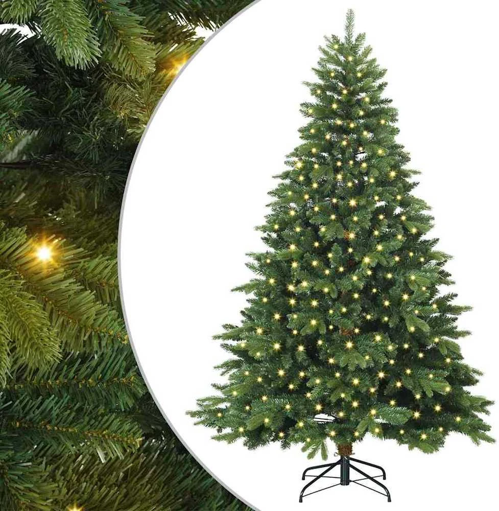 Dirbtinė Kalėdų eglutė su 300 LED Žalia 180 cm PE ir PVC