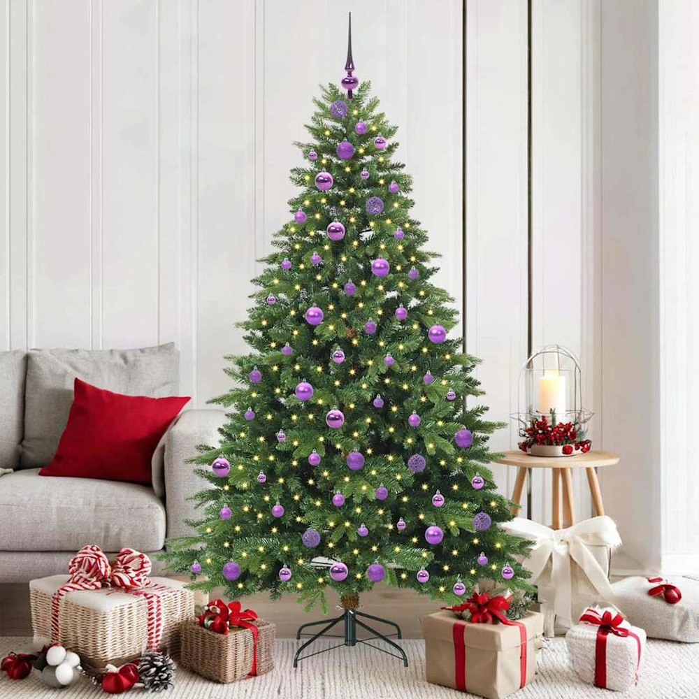 Dirbtinė Kalėdų eglutė su 300 LED Žalia 180 cm PE ir PVC