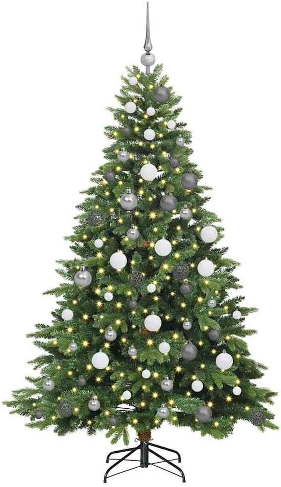 Dirbtinė Kalėdų eglutė su 300 LED Žalia 180 cm PE ir PVC