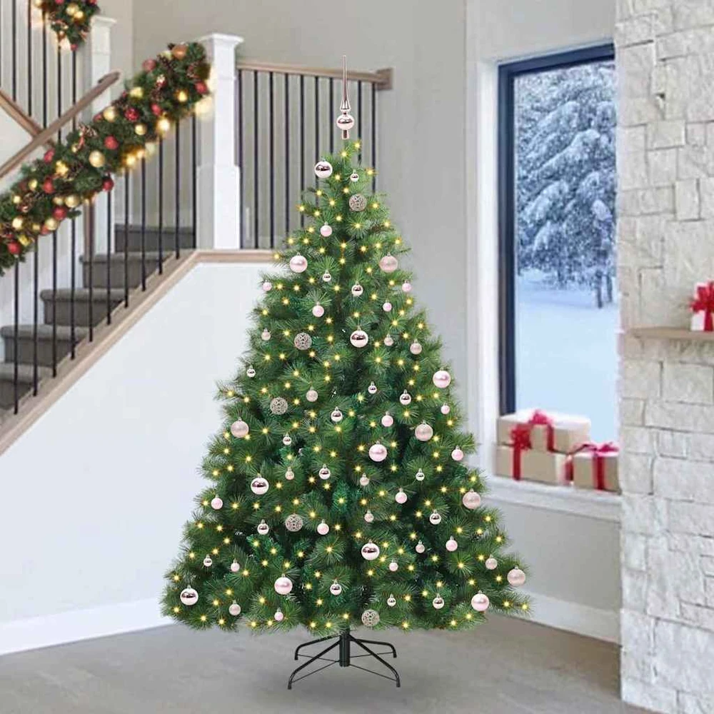 Dirbtinė Kalėdų eglutė su 300 LED Žalia 240 cm PE ir PVC